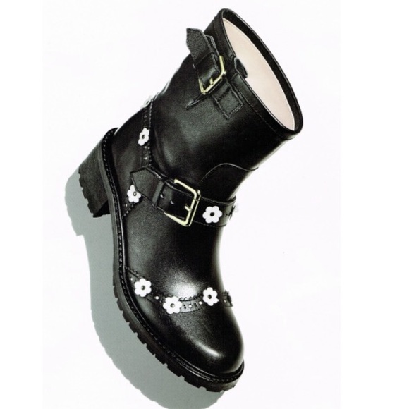 RED Valentino Shoes - Red Valentino Daisy Motorcycle Combat Boots